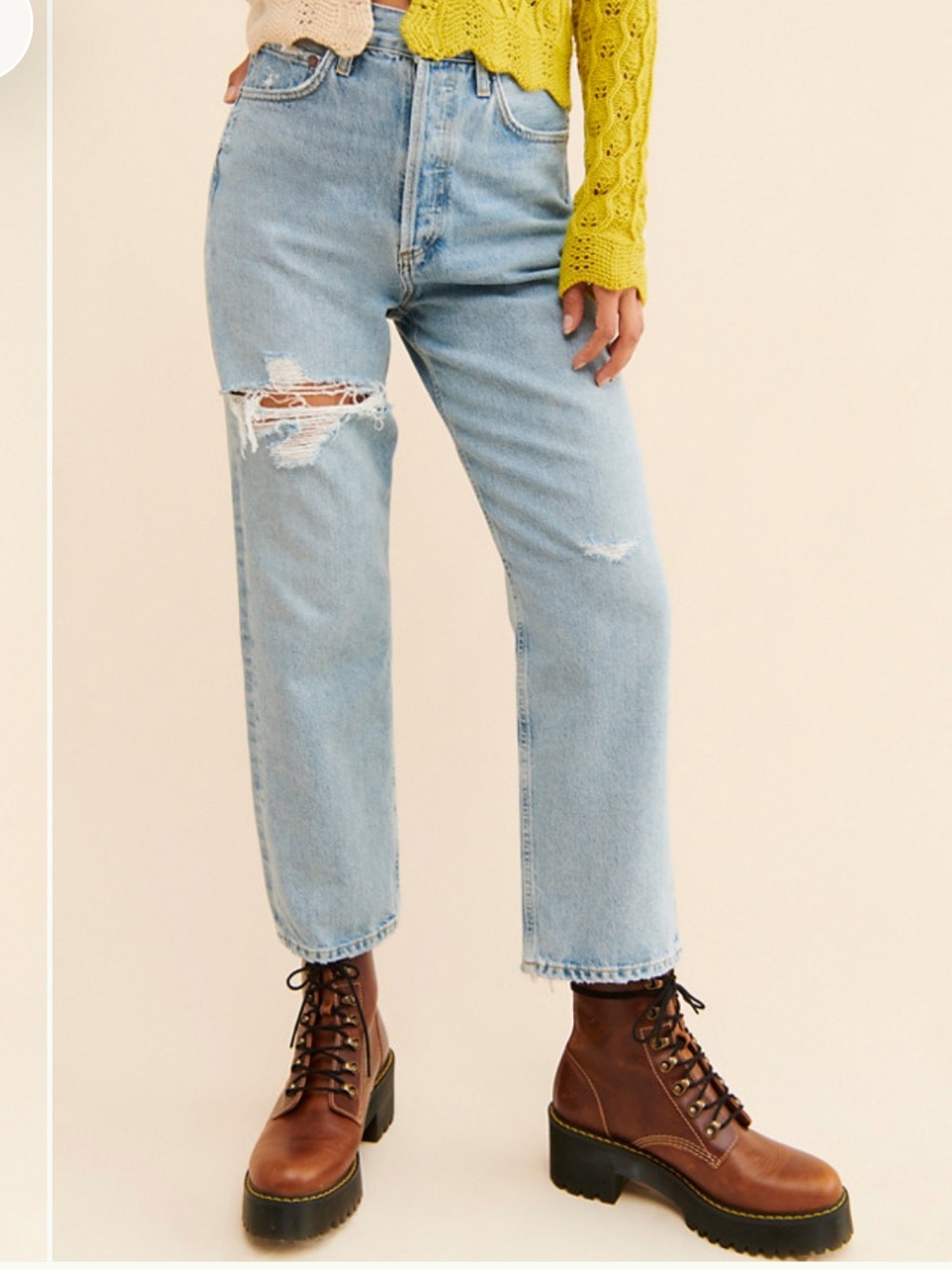AGOLDE 90s Mid-Rise Cropped Jeans